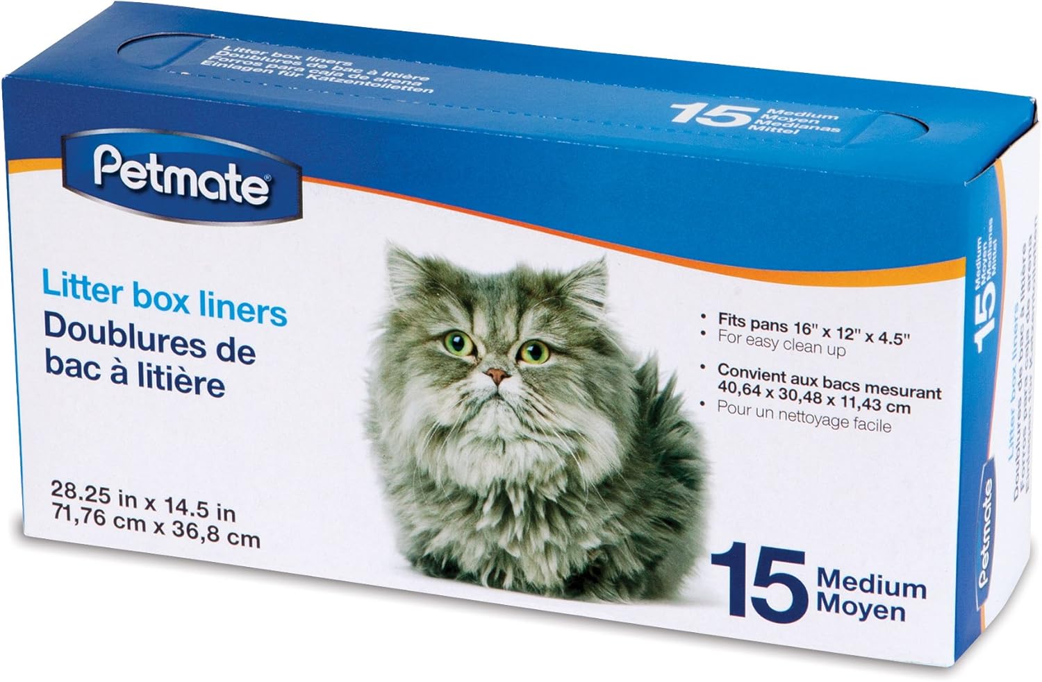 Petmate Litter Pan Liners 15Ct Medium